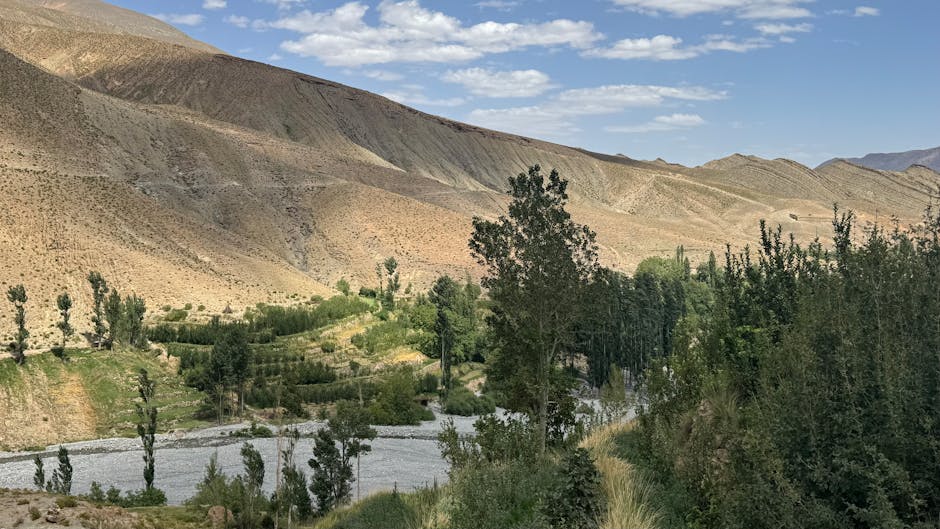 Breathtaking view of the rugged mountains and lush greenery of the Dades Valley in Morocco.